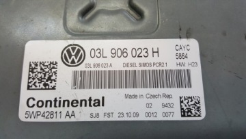 Компьютер контроллера двигателя VW 1.6 TDI 03L906023H