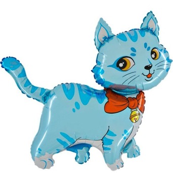 Balon foliowy Niebieski Kot 61 cm Ranczo Party