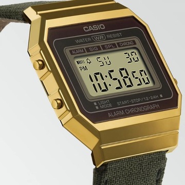 ЗЕЛЕНЫЕ СУПЕРТОНКИЕ ЧАСЫ CASIO VINTAGE A700WEGL-3AEF