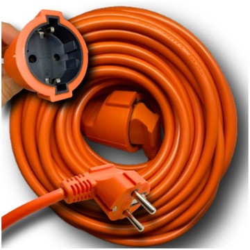 PRZEDŁUŻACZ 20m OGRODOWY BUDOWLANY GRUBY MOCNY 20m KABEL MIEDŹIANY 3x 2.5