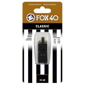GWIZDEK FOX 40 CLASSIC CZARNY ORYGINALNY PRO 115dB