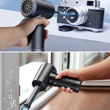 ODKURZACZ RĘCZNY SAMOCHODOWY DMUCHAWA LED BEZPRZEWODOWY MOCNY 68W