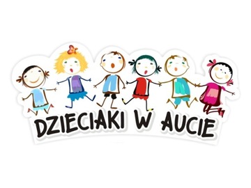 Naklejka na auto DZIECIAKI W AUCIE dzieci 24 cm