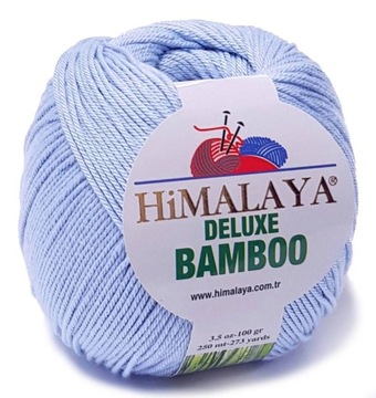BAMBOO włóczka BAMBUS BAWEŁNA 100g KOL j.błękit 13