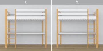 Кровать-мезонин с письменным столом N05 80x200