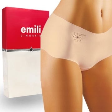 Трусики EMILI Daisy Laser Cut бежевые, L