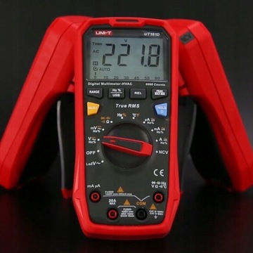 Мультиметр AC/DC UT61E NCV hFe, 20 А — USB — схема