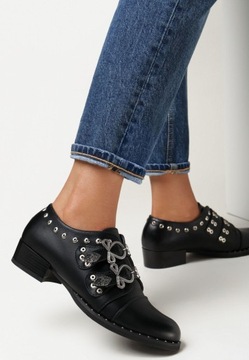 Born2Be Czarne Półbuty damskie 37 Ekoskóra Casual