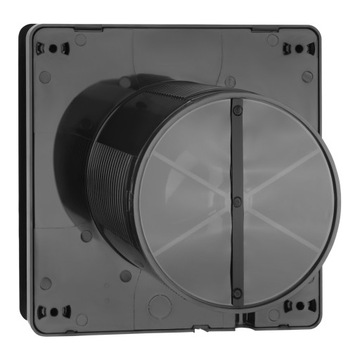 Вентилятор для ванной комнаты EVO BM 100 TIMER, матовое черное стекло + заслонка