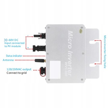 WVC-300 Солнечный микроинвертор Инвертор