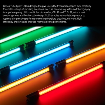 Godox TL60 Полноцветный ламповый светильник RGB 2500K-6500K