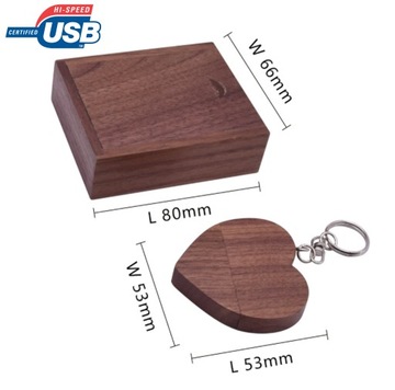 деревянная USB-флешка 32 ГБ 3.0 + гравировка LOVE