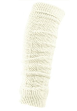 Getry Z Wełną ocieplacze na łydki Kremowe