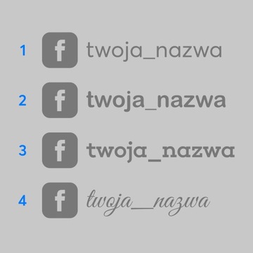 Наклейка с именем Facebook 6см