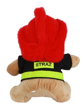 Талисман плюшевого мишки-пожарного БЕЖЕВЫЙ/ЧЕРНЫЙ подарок для маленьких героев FIRE BRITAIN