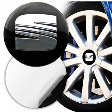 EMBLEMAT ZNACZEK na felge kapsel dekielki do felg SEAT 56mm 1 sztuka