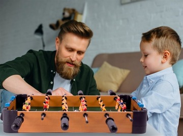 ФУТБОЛЬНЫЙ ДЕРЕВЯННЫЙ МИНИ-ФУТБОЛЬНЫЙ СТОЛ ДЛЯ ИГРЫ НАВЫКОВ 51X25CM