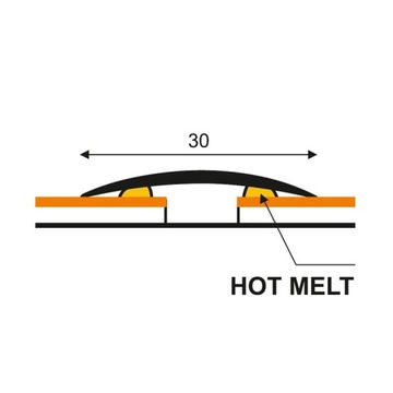 Пороговая клейкая полоса 30мм [ТОЛСТАЯ] серебро, 93см