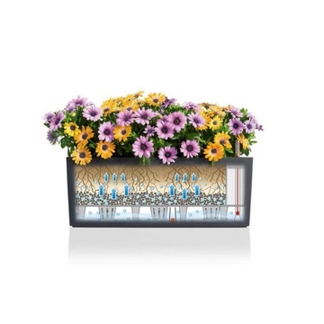 Balconera Cottage 50 цветочный горшок Lechuza черный графит