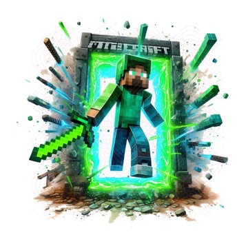 DTF Transfer Naprasowanka Minecraft