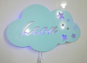 RGB светодиодный ночник-облако с названием NETWORK