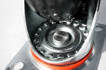 КОЛЕСО ИЗ МЕТАЛЛА И РЕЗИНЫ 125 ММ ДЛЯ ТРАНСПОРТНОЙ ТЕЛЕЖКИ