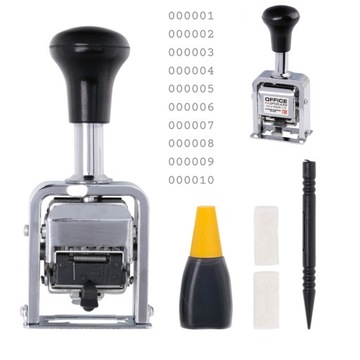 Numerator OFFICE PRODUCTS 6 cyfr - srebrny
