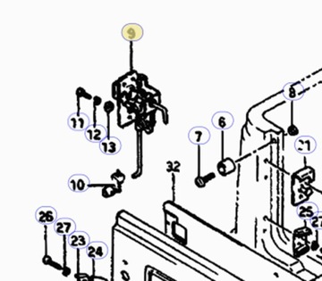 Zamek tylnej burty Suzuki Samurai 8255080082 82550-80082
