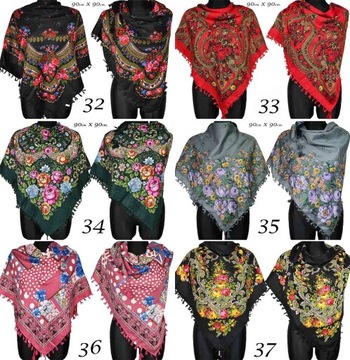 Шаль Горец НАРОДНЫЙ платок Элегантный Фолк Модный