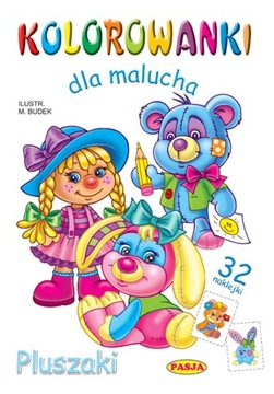 KOLOROWANKI DLA MALUCHA. PLUSZAKI. NAKLEJKI.