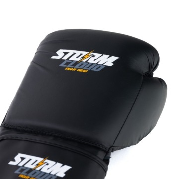 Боксерские перчатки StormCloud Rookie черные/белые 14 унций