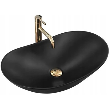 Umywalka Nablatowa REA Royal 60 Black Mat