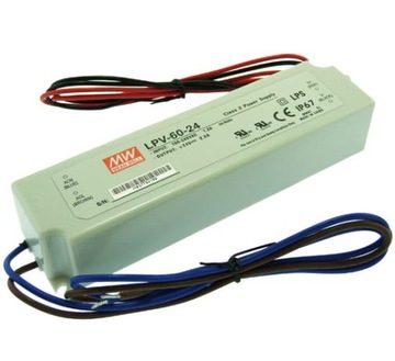 Zasilacz LED LPV-60-24 MEAN WELL 24V 60W IP67 GW2