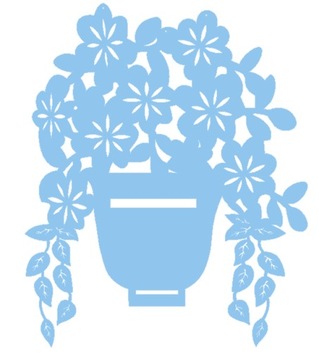 2. Zawieszka DONICA kwiaty ozdoba ażurowa KOLORY