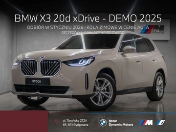 BMW X3 G45 2025 BMW X3 20d xDrive 197 KM mHEV - DEMO 202526 - Kamera 360 2.0 Diesel 197KM