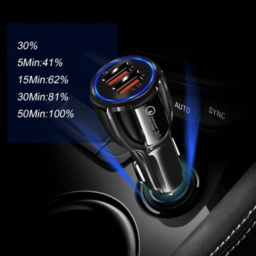 Быстрое АВТОМОБИЛЬНОЕ ЗАРЯДНОЕ УСТРОЙСТВО fast QUICK CHARGE 3.0
