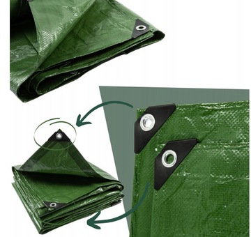 ЗЕЛЕНЫЙ БРЕЗЕНТ 2х8 М, Усиленный, Толстый, УФ-ВОДОНЕПРОНИЦАЕМЫЙ, ПРОЧНЫЙ