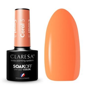 CLARESA LAKIER HYBRYDOWY POMARAŃCZOWY CORAL 3