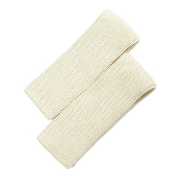 Womens Fashion Thigh Ribbed Knit Open Leg Warmer For Dance Yoga Beige