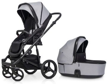 WIELOFUNKCYJN POLSKI WÓZEK 2w1 Riko Senso Grey Fox