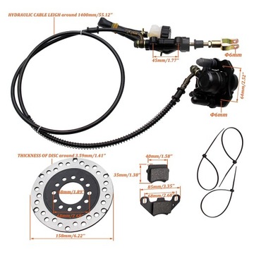 КОМПЛЕКТ ДИСКОВЫХ ТОРМОЗОВ GO KART ДЛЯ 50CC 110CC 125CC 150CC 200CC