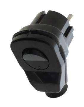 WTYCZKA SIECIOWA KĄTOWA CZARNA Z/U Z WYŁĄCZNIKIEM