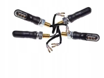Kierunkowskazy komplet 4szt czarne mini LED