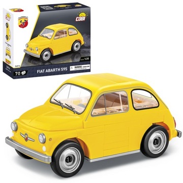 KLOCKI COBI 24514 SAMOCHÓD FIAT ABARTH 595 AUTO POJAZD AUTKO MODEL 70 EL.