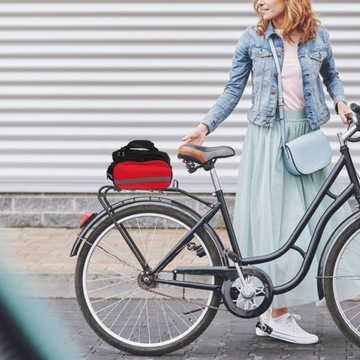 ЗАДНЯЯ СУМКА ДЛЯ ВЕЛОСИПЕДА КРАСНАЯ 28X32CM