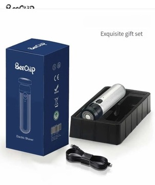 Мини-электробритва, перезаряжаемый USB-триммер для бороды, джентльмен