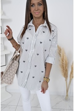 ПОВСЕДНЕВНАЯ РУБАШКА ОВЕРСАЙЗ В ПОЛОСКУ FLAVINE! WZ.1 л