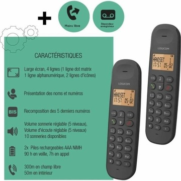 Telefon Stacjonarny Logicom DECT ILOA 255T DUO