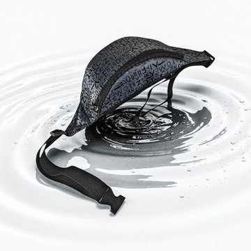 SASZETKA NERKA MAŁA DZIECIECA PIENIĄDZE PASEK GRAFIT Z LITERKAMI