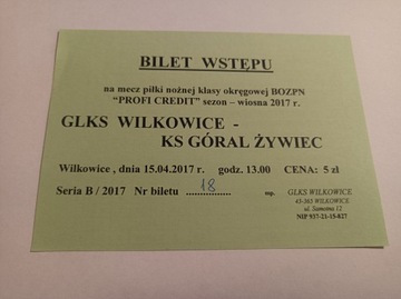 GLKS WILKOWICE - GÓRAL ŻYWIEC 15-04-2017